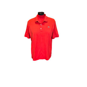 Lacoste short sleeve collared red polo, size 6